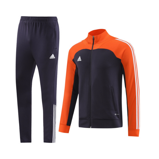 Adidas Orange and Black Cold Set Jacket and Pants