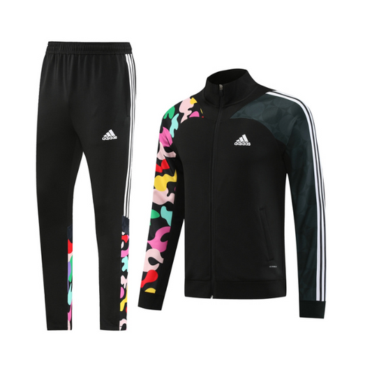 Adidas Black and Colorful II Cold Set Jacket and Pants
